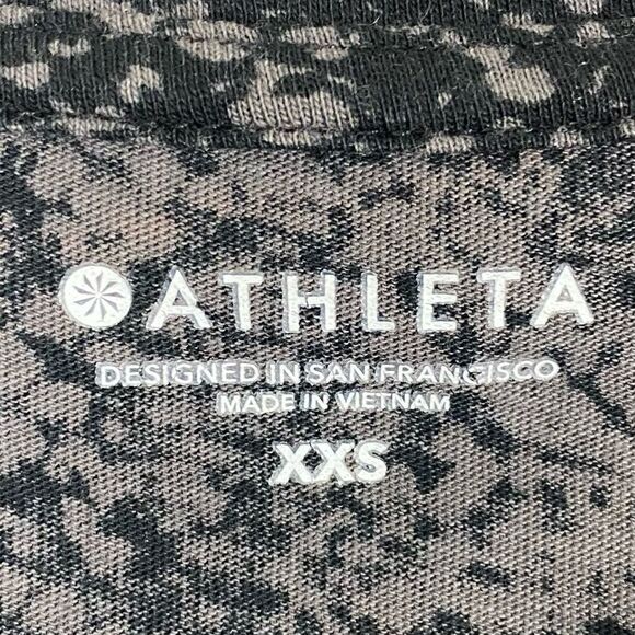 Athleta | Black Organic Daily Tee In Snake Print Size XXS - Picture 5 of 5